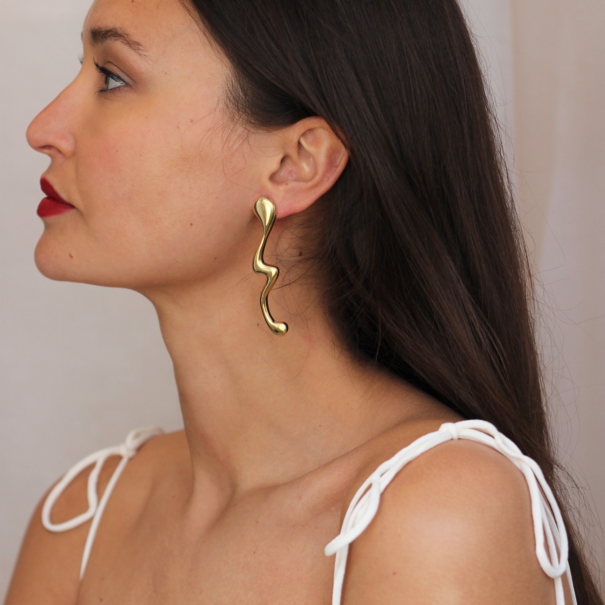 Fat Bottomed Girl Earrings in 18ct Gold Vermeil